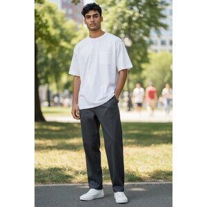 J.Crew Men's 100% Cotton Jersey Knit Pocket Tee Shirt White Size L